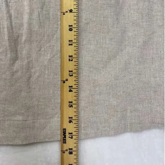 Banana Republic Linen Blend A-Line Front button detail Mini Skirt Sz 8 - Picture 9 of 10